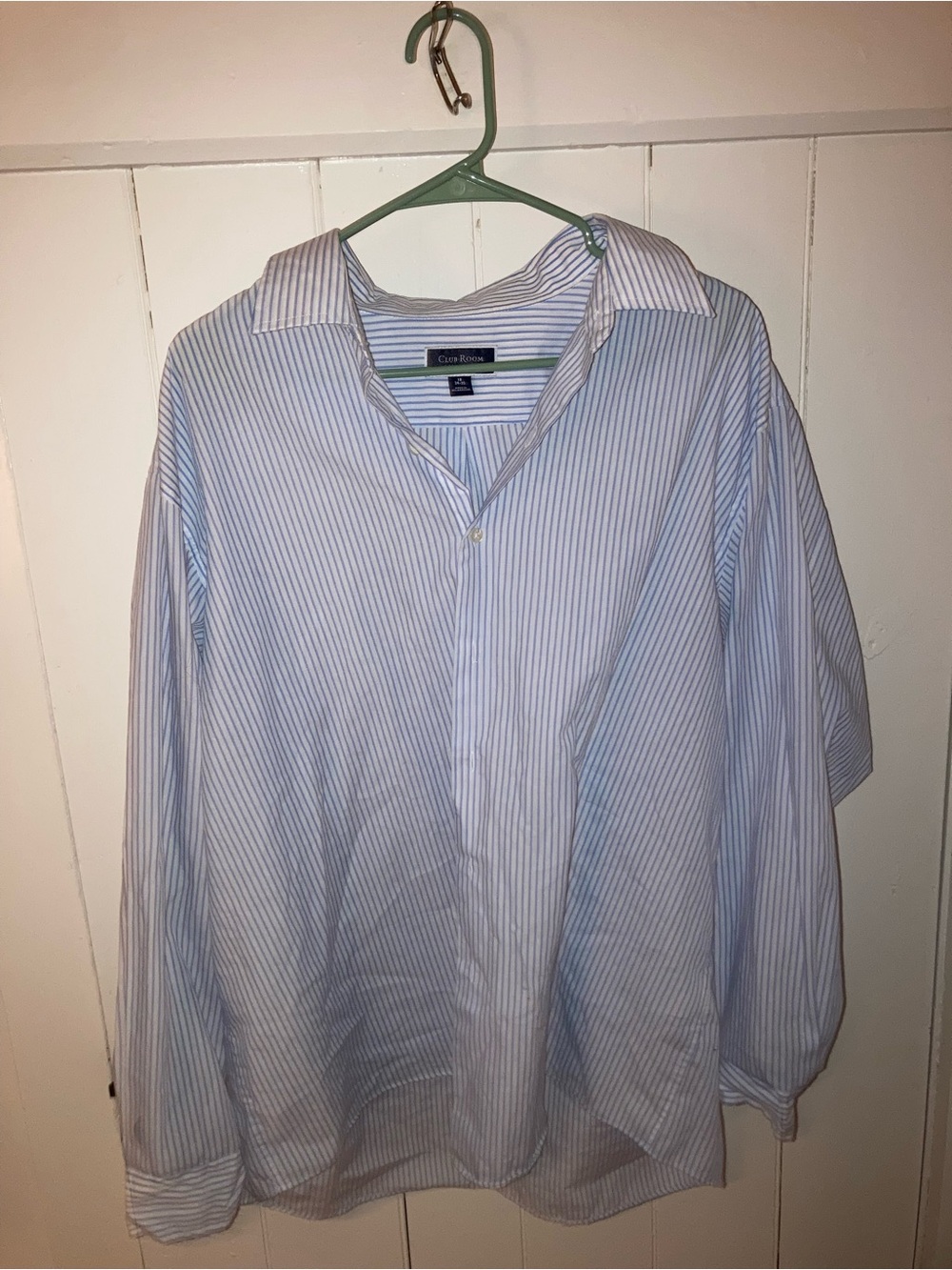 Club Room Light Blue Striped Dress Shirt